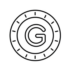 haiti  line icon with white background vector stock illustration