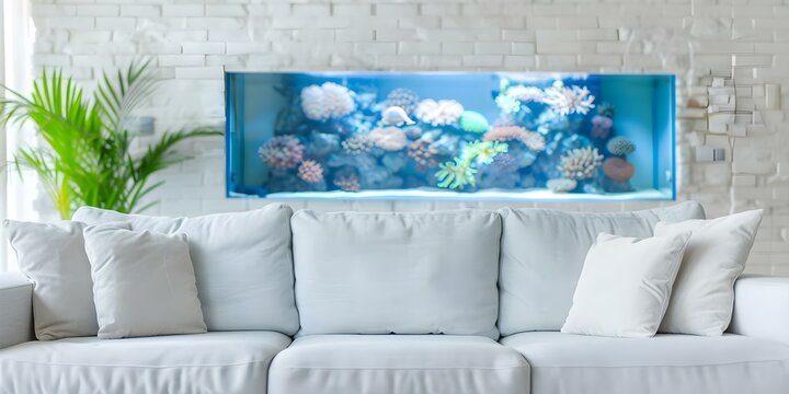 Stylish Living Room with an Aquarium A Home Design Highlight. Concept Home Decor, Stylish Living Room, Aquarium Design, Interior Design, Home Highlight