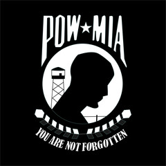 National Powmia Vector Design Illustration