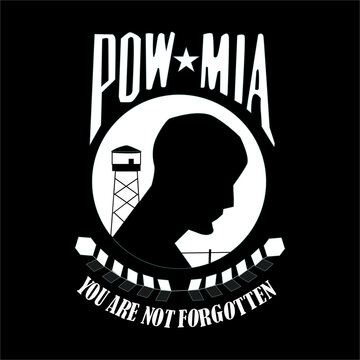 National Powmia Vector Design Illustration