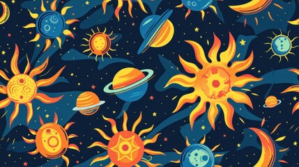 Cosmic Symphony: A Whimsical Celebration of Celestial Bodies