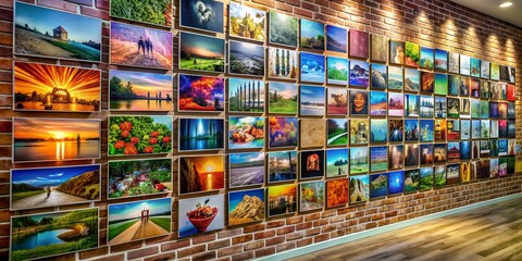 Fototapeta premium A picture on a wall informative Vibrant engaging AI-Created Content