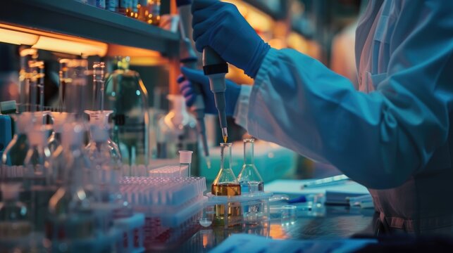 Scientists performing genetic experiments in labs