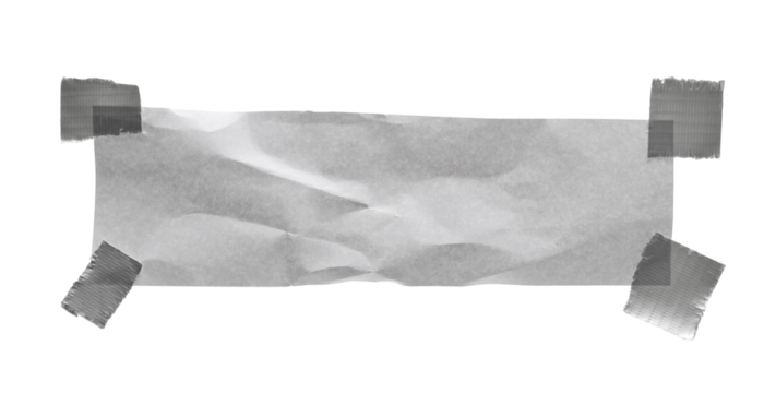 Paper scrap crumpled with adhesive tape, isolated on white, clipping path
 - Powered by Adobe