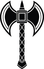 black and white axe illustration. woodwork, line art, woodcutter, woodworking,  wooden, ax, carpenter, 