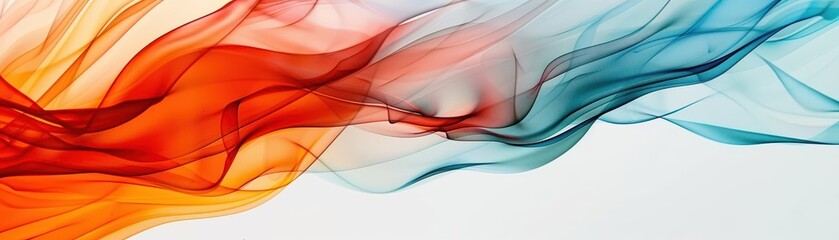 Naklejka premium A Close-up Shot Abstract Watercolor Silhouettes of Watercolor business silhouettes, vibrant overlapping hues