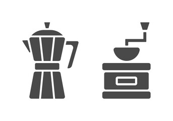 Coffee maker. Flat vector illustration. White background. 