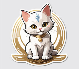 Obraz premium Cat Exclusive stocker and logo