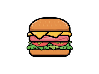 A Hamburger icon in a flat colour