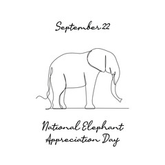 line art of National Elephant Appreciation Day good for National Elephant Appreciation Day celebrate. line art.
