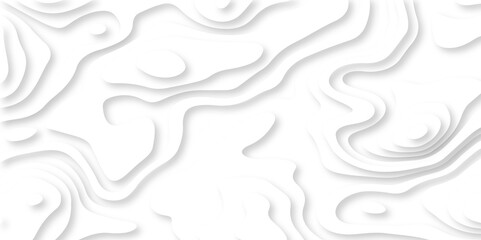 White and gray luxury wave line grid topography map and satin smooth wallpaper matt paper light texture.	Abstract vector illustration 3d papercut wave line pattern background.
