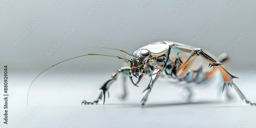 Poster mimicking real insects mechanical arthropods perform essential tasks with remarkable precision. conc