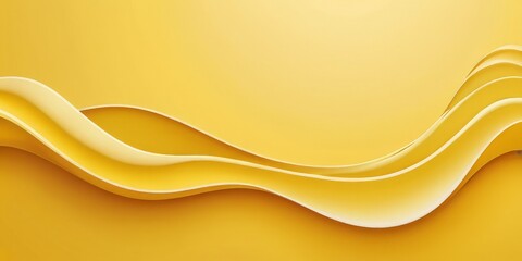 Obraz premium yellow waves on a yellow background ,minimalistic, backdrop,