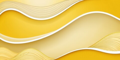 Obraz premium yellow waves on a yellow background ,minimalistic, backdrop,