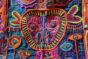 Panama Mola Tapestry