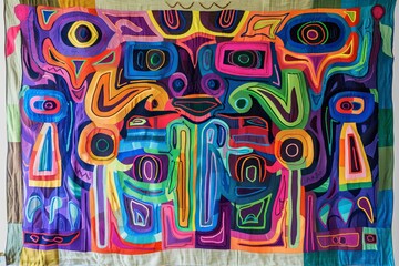 Panama Mola Tapestry
