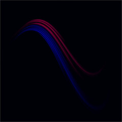 Neon color glowing lines background, high-speed light trails effect. Futuristic dynamic motion technology. High speed effect motion blur night lights blue and red. Futuristic neon light line trails.