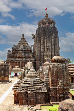 Exterior of the Lingaraja Temple in Bhubaneswar, Odisha, India, Asia