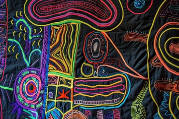 Panama Mola Tapestry