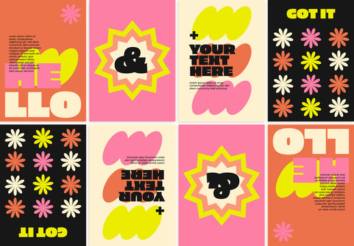 Modern Abstract Geometric Posters Layout