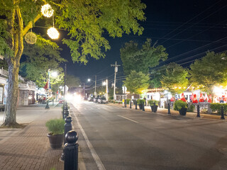 Night scene Hyannis Cape Cod Massachusetts USA