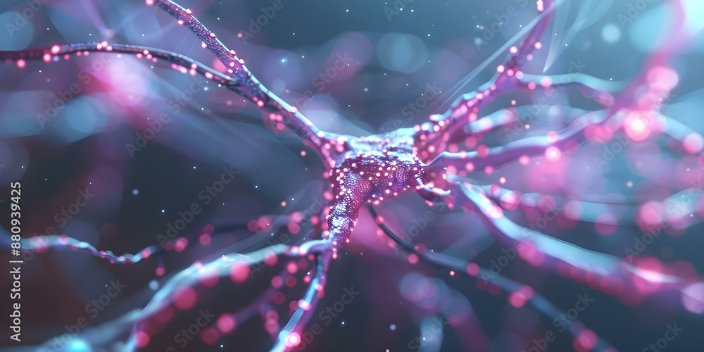Poster exploring the complexity of human brain neural pathways through detailed digital illustration. conce