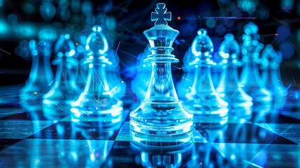 Chess board game concept of business ideas and competition and strategy ideas