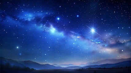 Naklejka premium A beautiful night sky with a large milky way in the middle