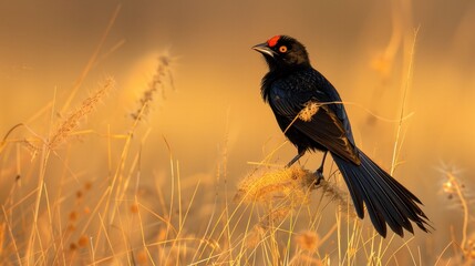 Long-tailed Widowbird in African grasslands, ornithology, beautiful bird, wildlife photography, natural habitat, colorful bird, vibrant colors, blurred background, fauna, nature, wildlife
