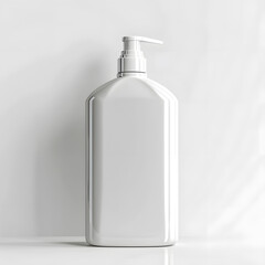 White Body wash, soap, lotion bottle 750ml mock up isolated on white background