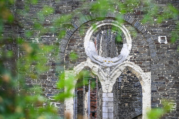 Mur pierre monument Abbaye Villers la Ville ruines Belgique Wallonie