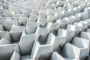 Obraz premium abstract 3d white background geometric shapes seamless pattern texture