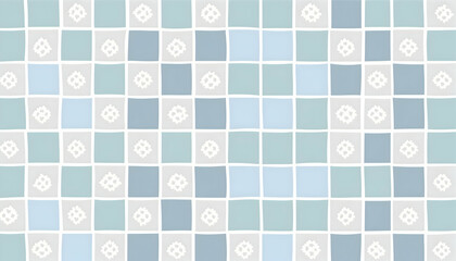 Abstract gray ink square pattern background handmade prints.