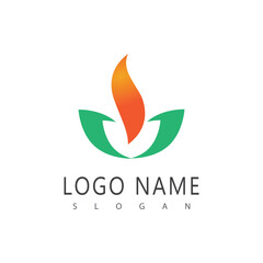 Obraz premium Fire flame vector illustration design template