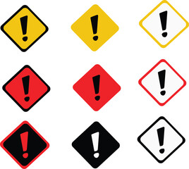 set of traffic signs. Scam alert warning protect vector

