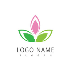 Obraz premium Beauty Vector lotus flowers design logo