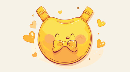 Baby bib vector sketch icon isolated on background