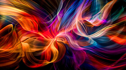 Obraz premium Abstract colorful energy flowing in a swirling motion