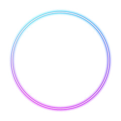 Abstract Neon Circles and Ovals: Glowing Gradient Loops in Pink, Blue, and Purple.