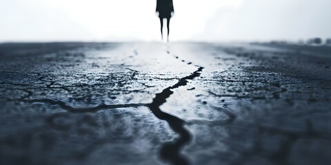 Breaking Free A Symbolic Image of Overcoming Self-Doubt and Imposter Syndrome. Concept Self Discovery, Overcoming Obstacles, Inner Strength, Personal Growth, Empowerment