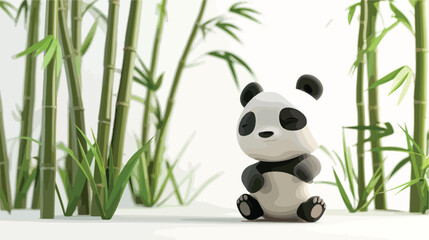 Baby panda tiny cute and adorable panda comic animate