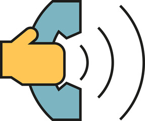 Hand Holding Phone Call Icon
