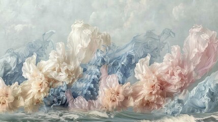 An artistic wavy cloud color