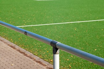 barrier at an artificial turf pitch