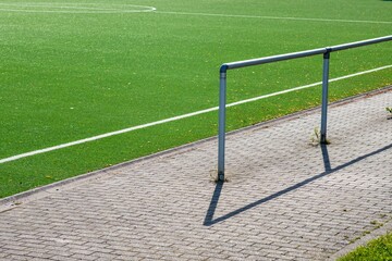 barrier at an artificial turf pitch