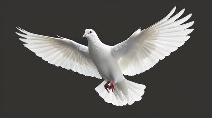 Set of Freedom and peace this image features an elegant white dove in graceful flight symbolizing purity and liberty. The bird embodies the beauty of unbridled freedom and celestial serenity.