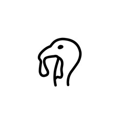 animal head line icon