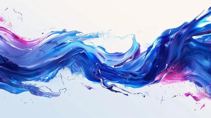 Fototapeta premium An artistic wavy blue and purple color