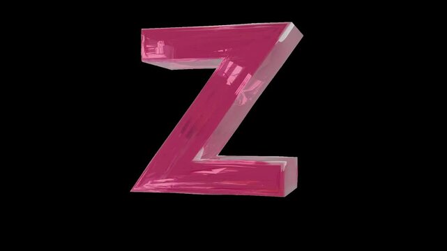 strawberry jelly alphabet,  capital letter Z on the transparent background