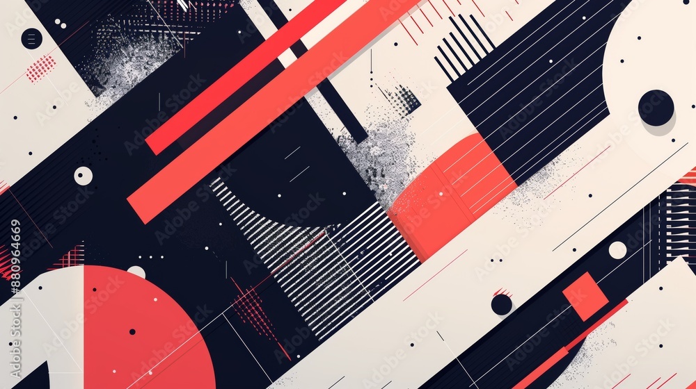 Poster modern graphic design emphasizes clean lines and minimalism, focusing on clarity and visual messagin